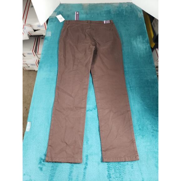 Gloria Vanderbilt Jeans Size 8 Petite Womens Brown Pants Stretch Straight NWT - Picture 13 of 15